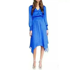 Michael Kors Jacquard Zebra Print Royal Blue‎ Size L Dress